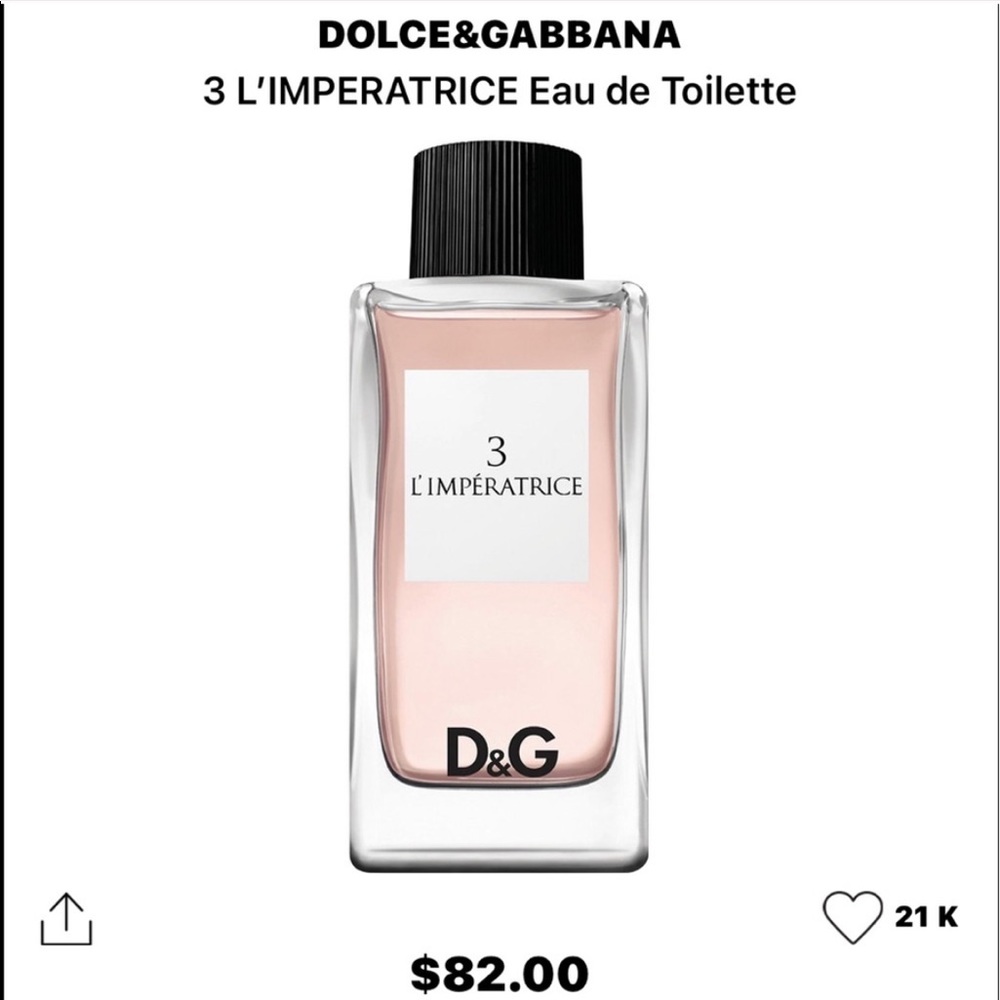 BRAND NEW IN BOX D&G PERFUME 3.3 Fl OZ 100 ML